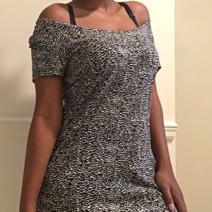 A black & white dress